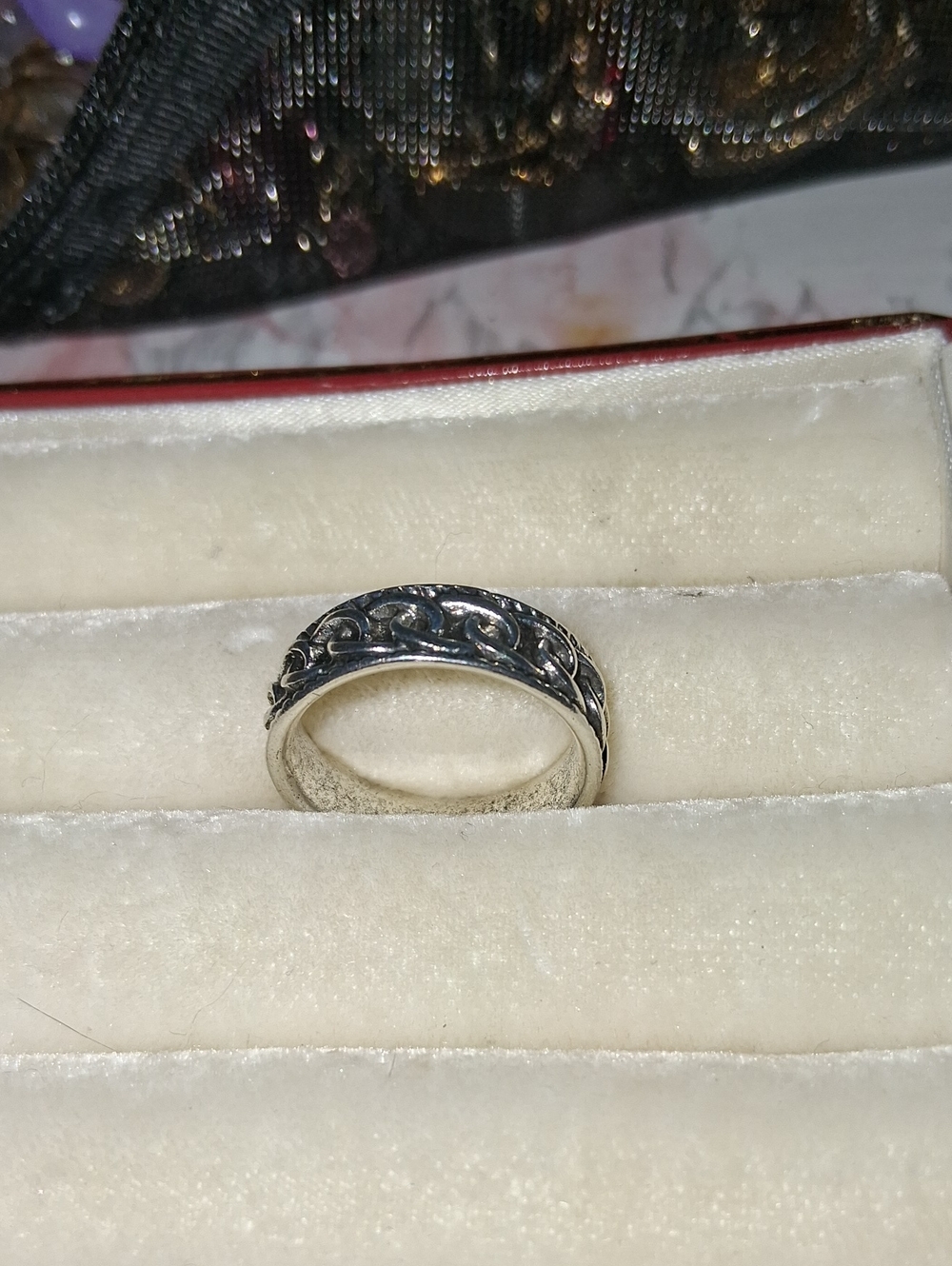 Sterling Silver Black Oxidized Celtic Band Ring